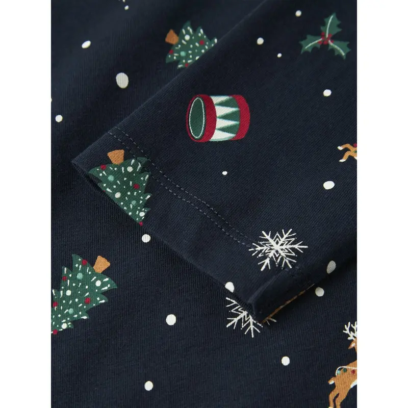 Name It Navy Blazer Xmas Aop Navy Nknvismas Ls Nightset 2