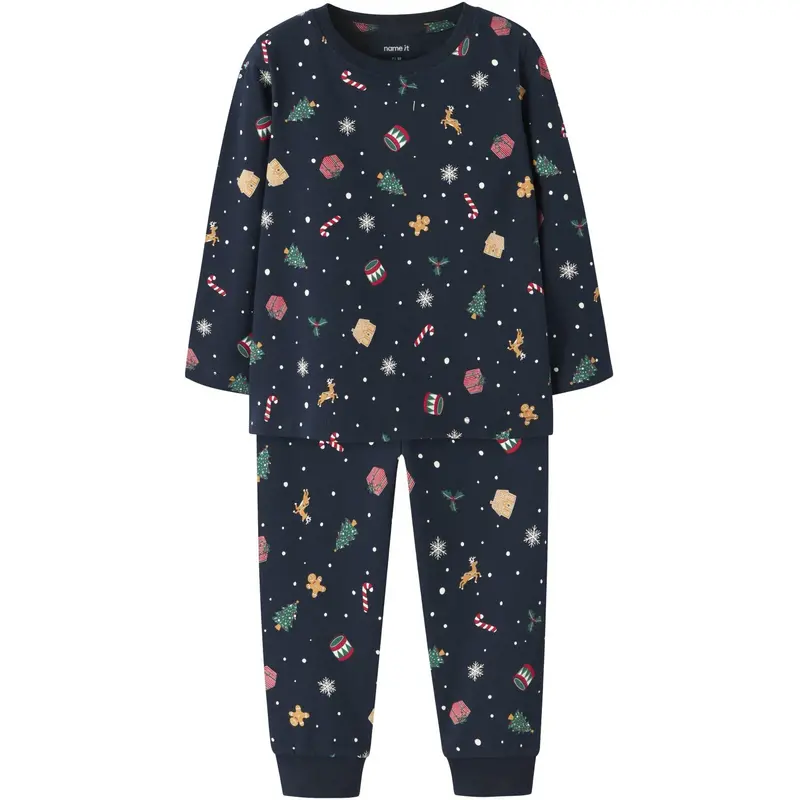 Name It Navy Blazer Xmas Aop Navy Nmnvismas Ls Nightset 1