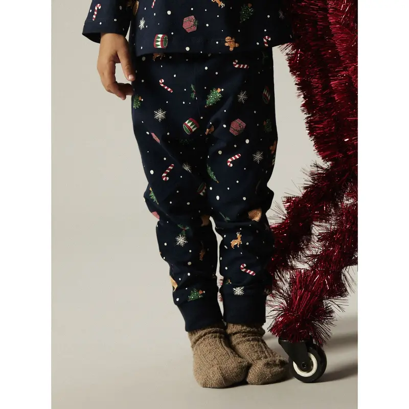 Name It Navy Blazer Xmas Aop Navy Nmnvismas Ls Nightset 4