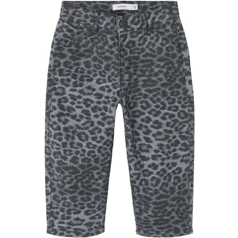 Name It Night Owl Grey Leopard Nmfbella Twi Mom Pants 4444-Td 1