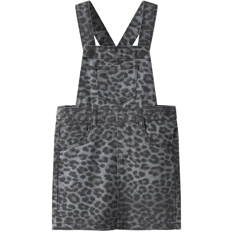 Name It Night Owl Grey Leopard Nmfophelia Twi Spencer Dress 4444-Td 1