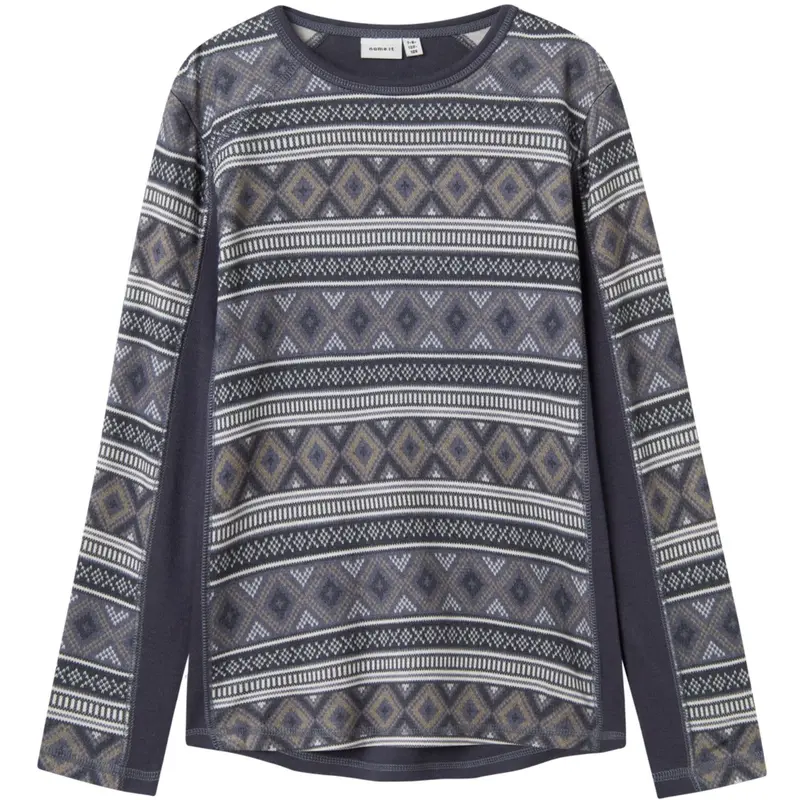 Name It Ombre Blue Iceland Nkmwillto Wool Ls Top 1