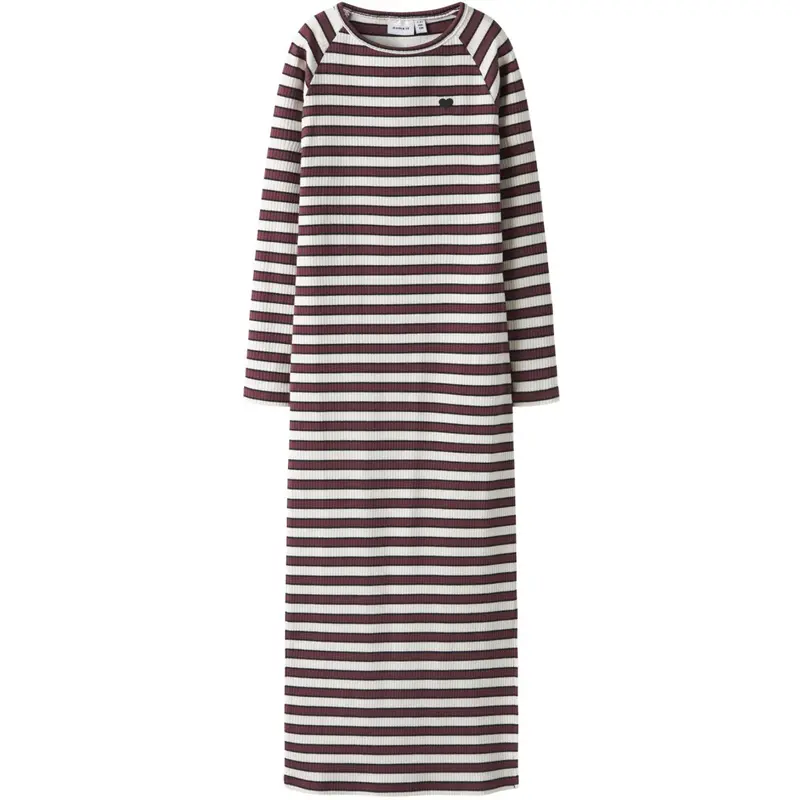 Name It Oxblood Red Nkftala Ls Maxi Slim Dress 1