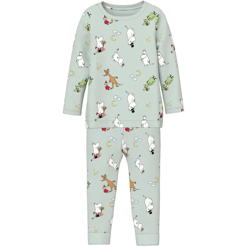 Name It Pale Aqua Nmnsemol Moomin Ls Nightset Vde 1