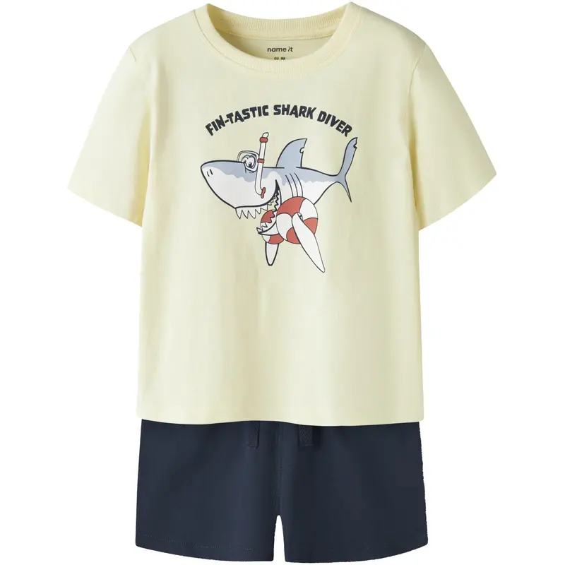 Name It Pear Sorbet Shark Diver Nmmvigor Ss Nreg Top Set 1