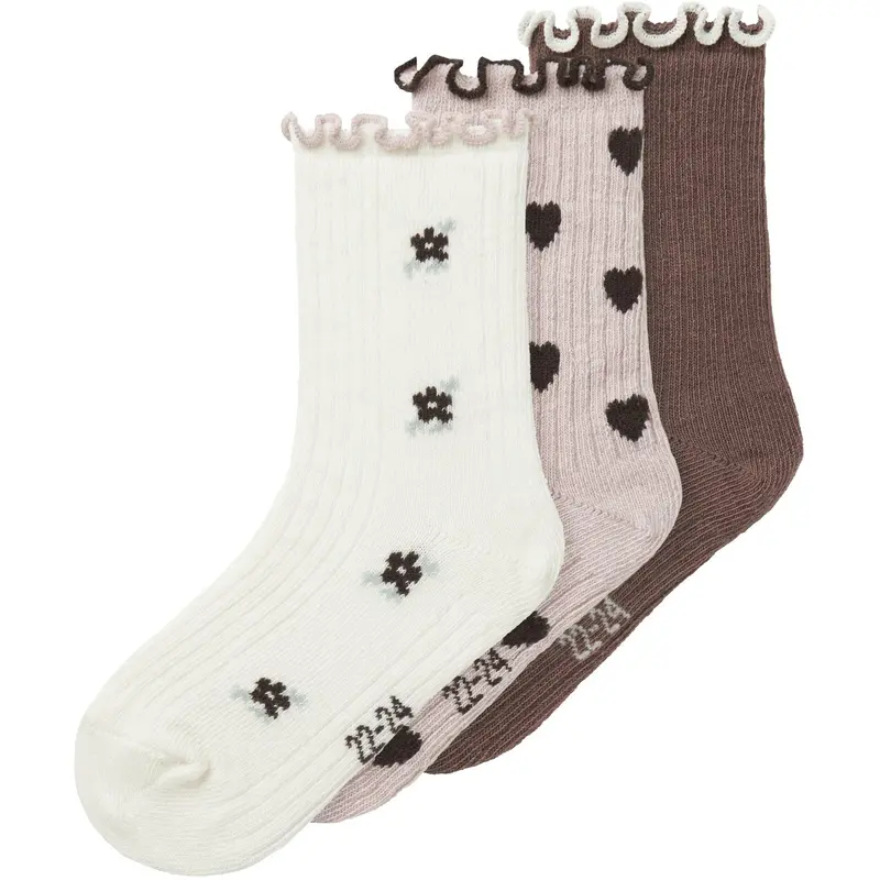Name It Peppercorn Nmfnetti 3-Pack Socks 1