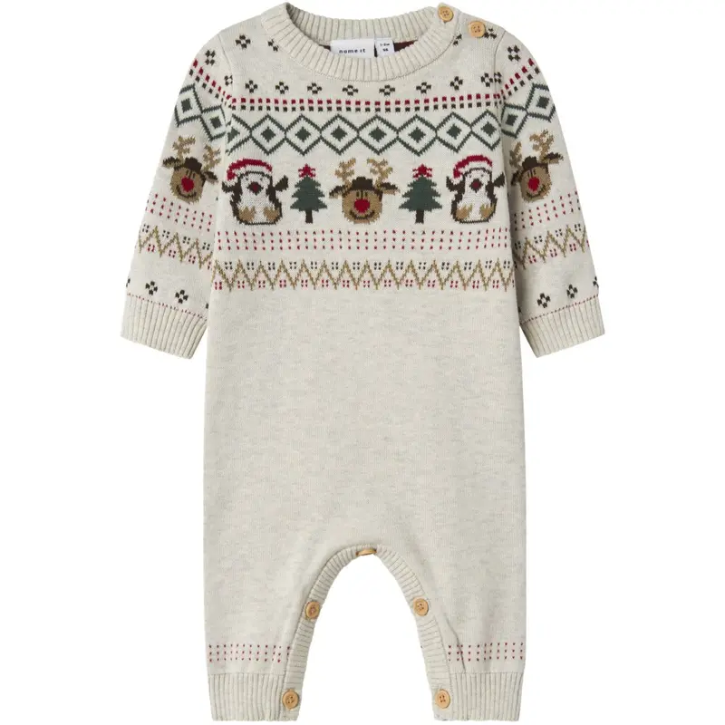 Name It Peyote Melange Nbnralko Ls Knit Suit 1