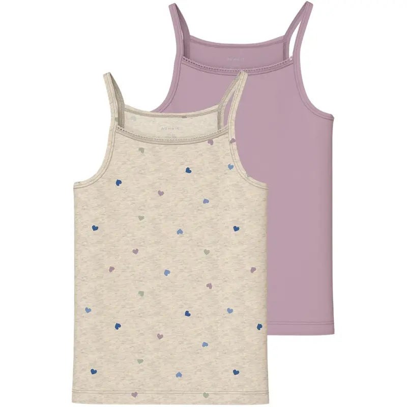 Name It Peyote Melange Nkfstrap Top 2P Peyote Hearts Noos 1