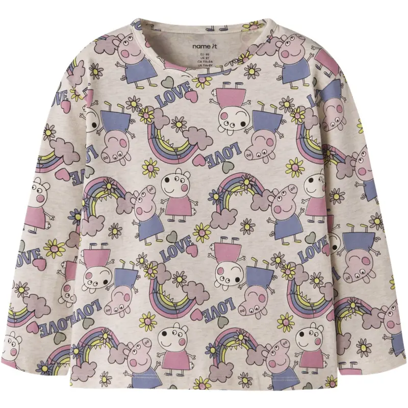 Name It Peyote Melange Nmfdarsy Peppa Ls Nreg Top Cplg 1