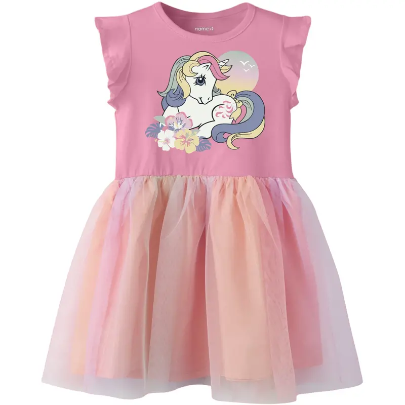 Name It Pink Drink Nmfadaja Mlp Ss Tulle Dress Cplg 1