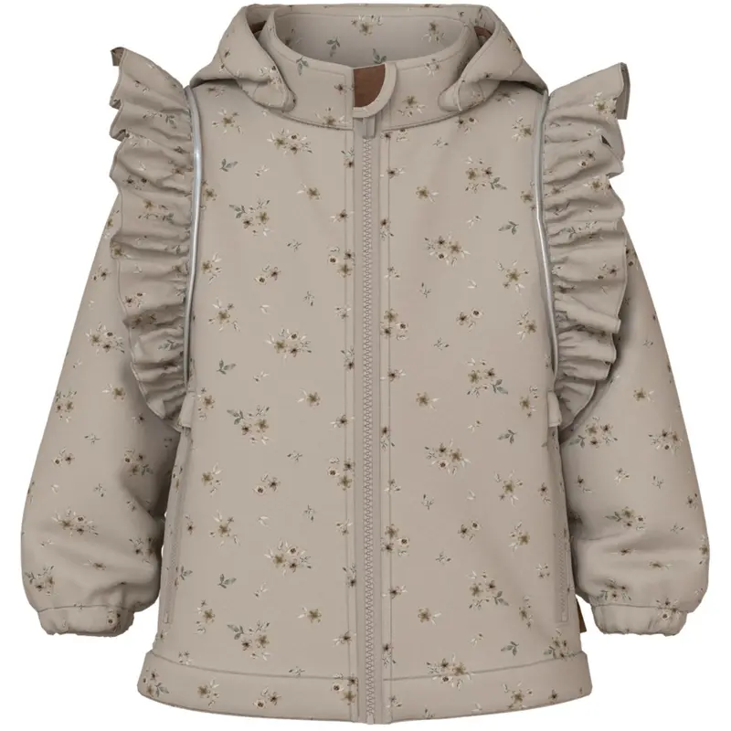 Name It Pure Cashmere Bouquet Nmfalfa08 Softshell Jacket Frill Aop Fo 1