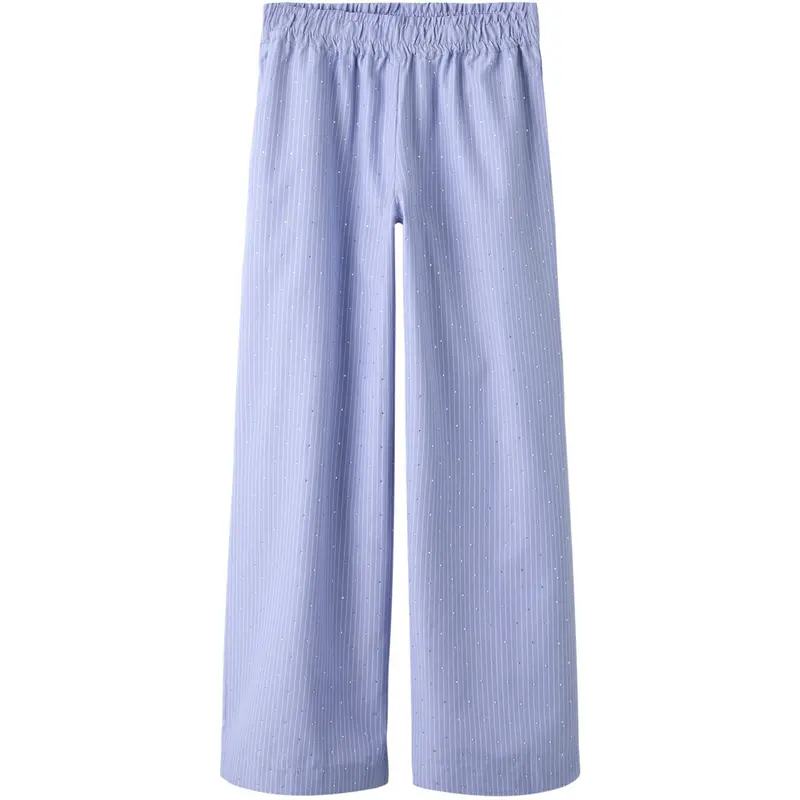 Name It Purple Impression Rainstone Nkffloritta Wide Pants 1