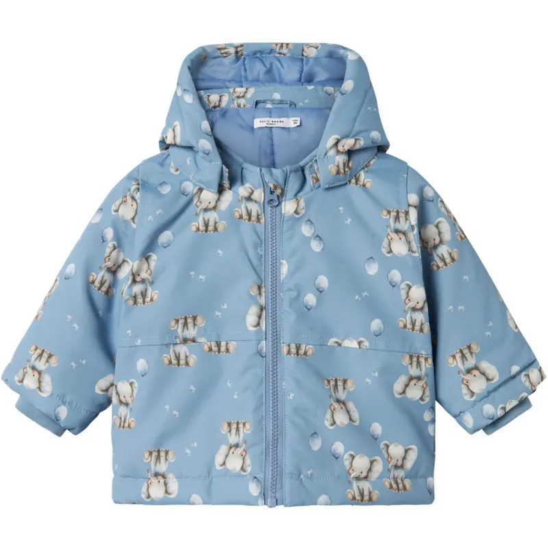 Name It Rain Washed Elephant Nbmmax Pa Jacket Aop 1
