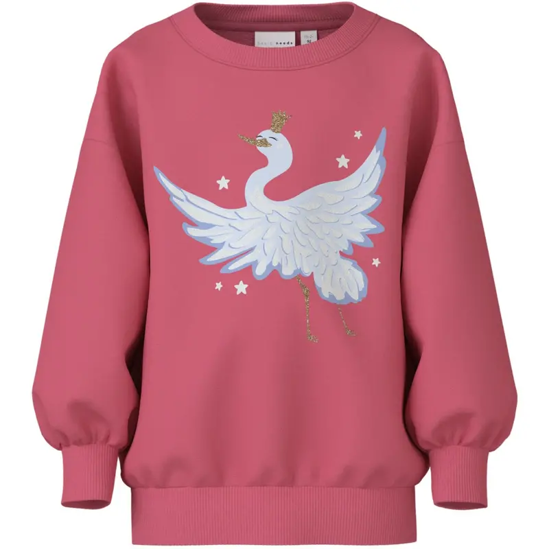 Name It Rapture Rose Crane Nmfvalona Ls Long Rlx Sweat Unb 1