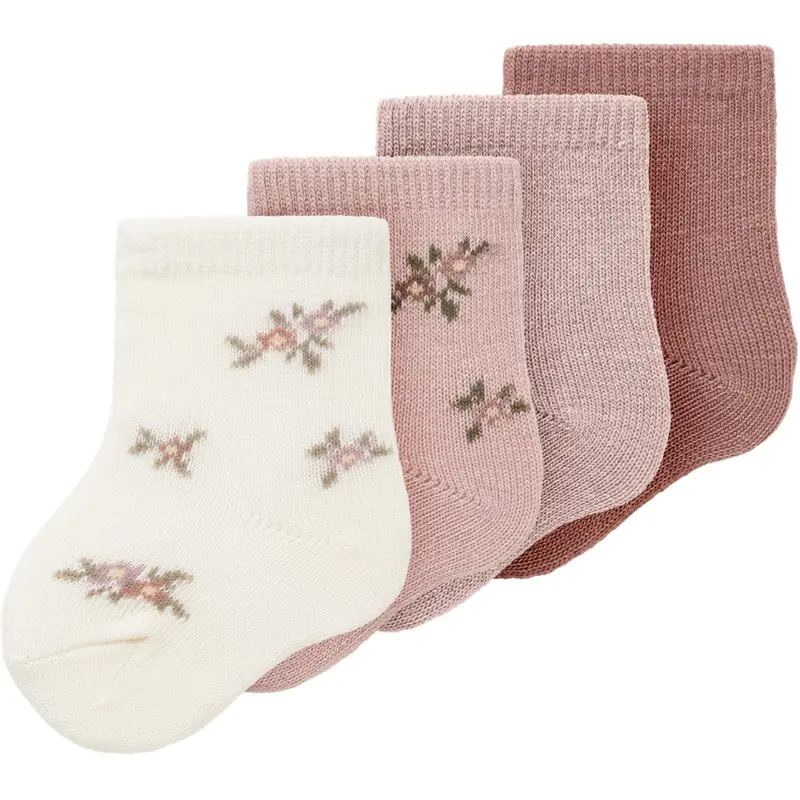 Name It Shadow Gray 4 Pack Nbfwak Wo/Bl 4P Socks 1