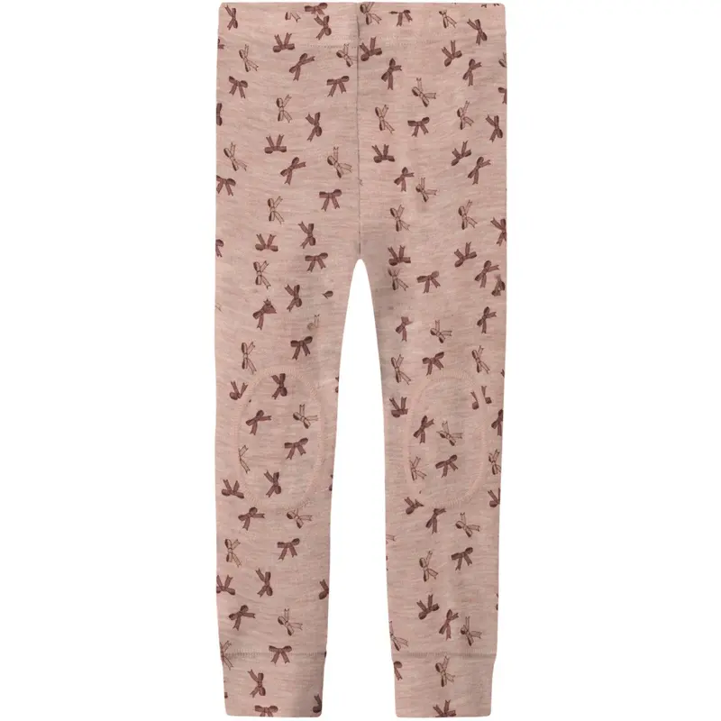 Name It Shadow Gray Bows Nmfwang Wool Rib Leggings Aop 1