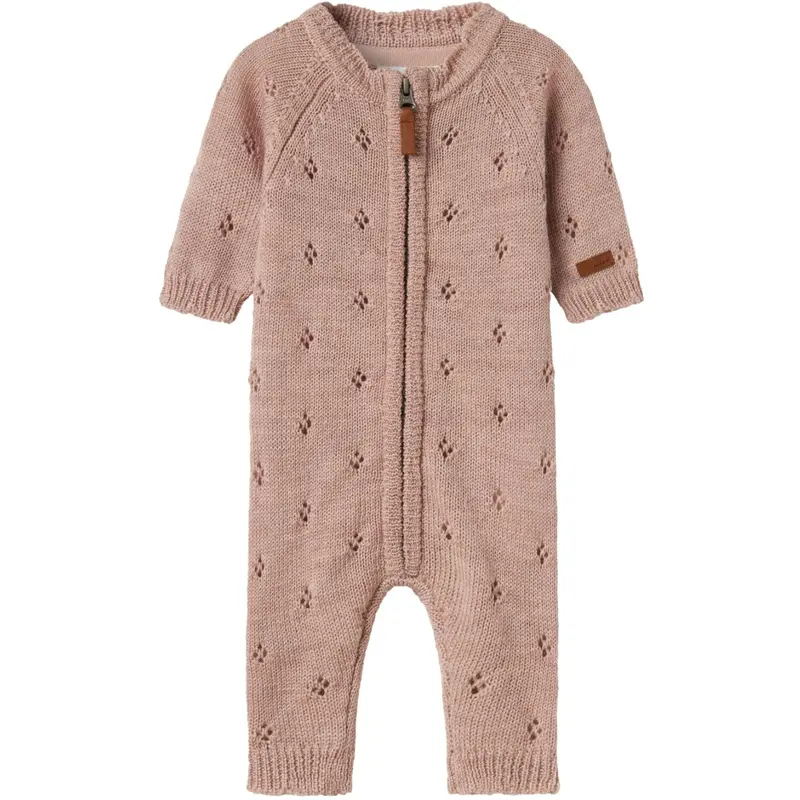 Name It Shadow Gray Nbfwrilla Wool Ls Knit Suit 1