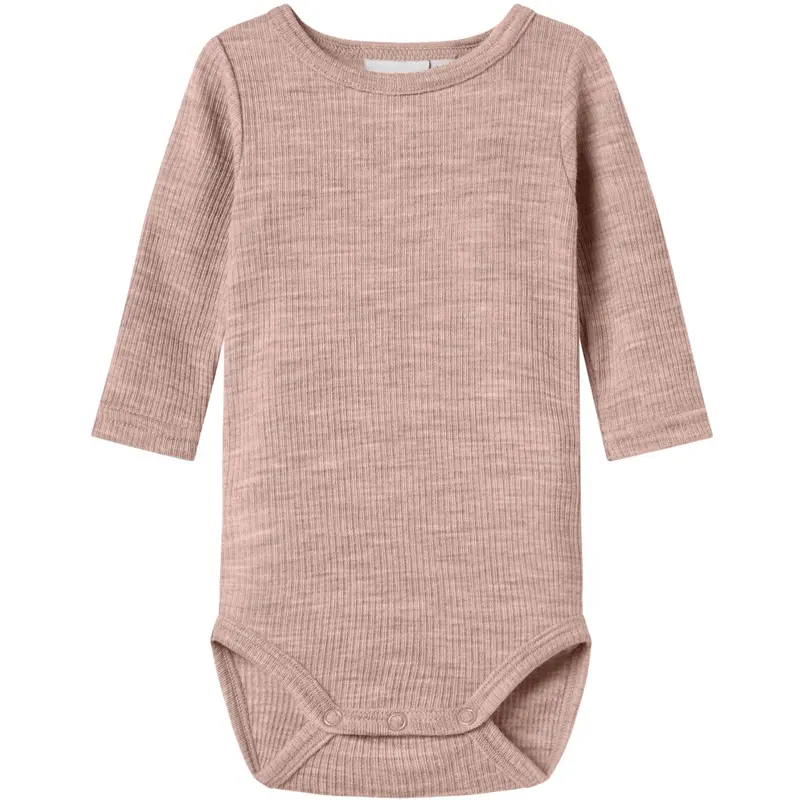 Name It Shadow Gray Nbnwax Wool Rib Ls Body Noos 1
