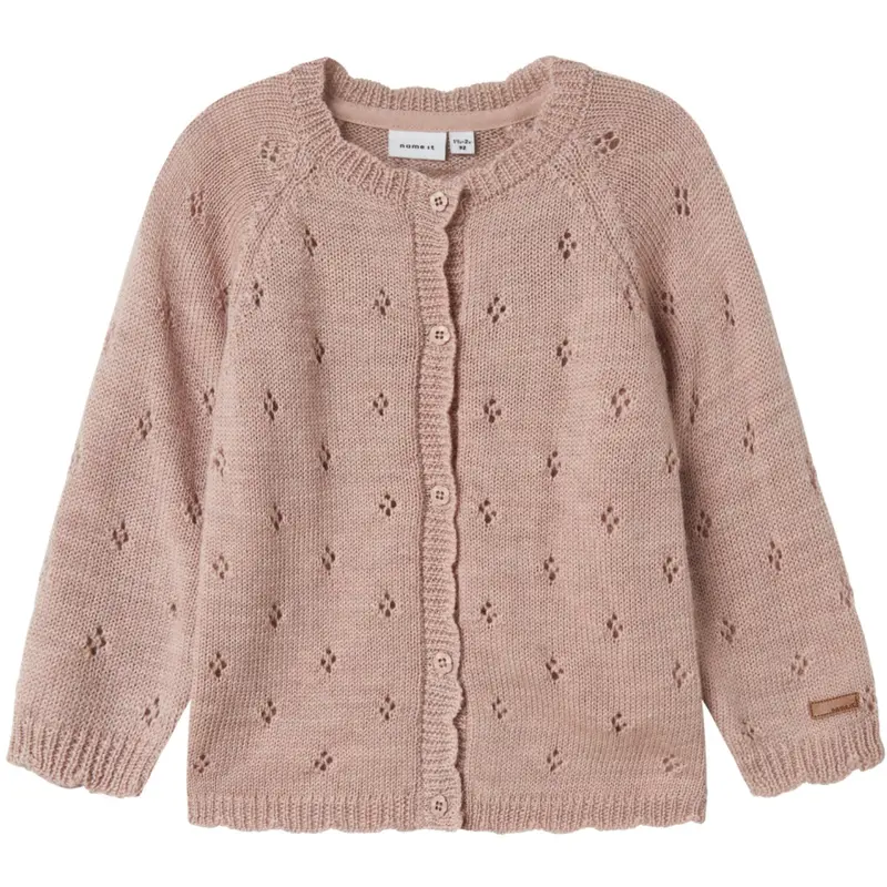 Name It Shadow Gray Nmfwrilla Wool Ls Knit Card 1