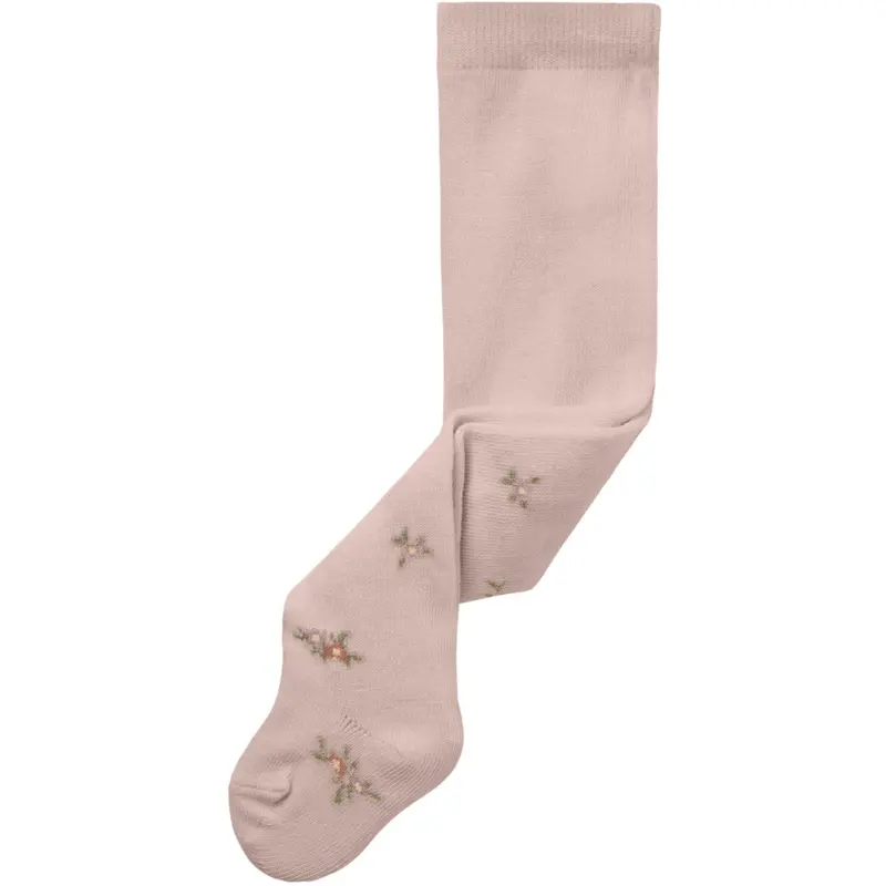 Name It Shadow Gray Small Flowers Nbfwak Wo/Bl Tights Aoj 1