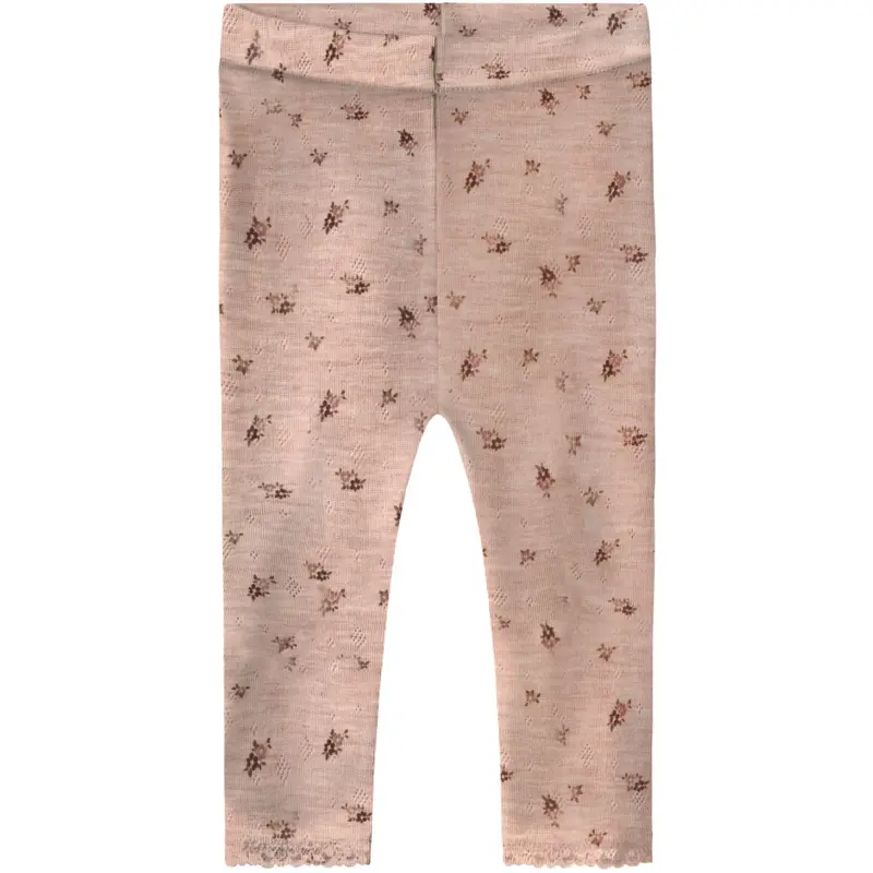 Name It Shadow Gray Small Flowers Nbfwang Wool Needle Leggings Noos 1