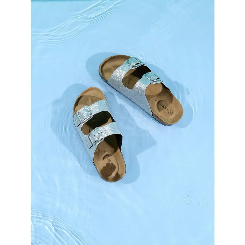 Name It Silver Glitter Nkfflora Sandal 2