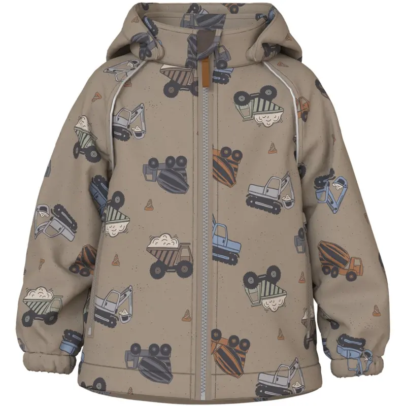 Name It Silver Mink Truck Nmmalfa08 Softshell Jacket Aop 1Fo 1