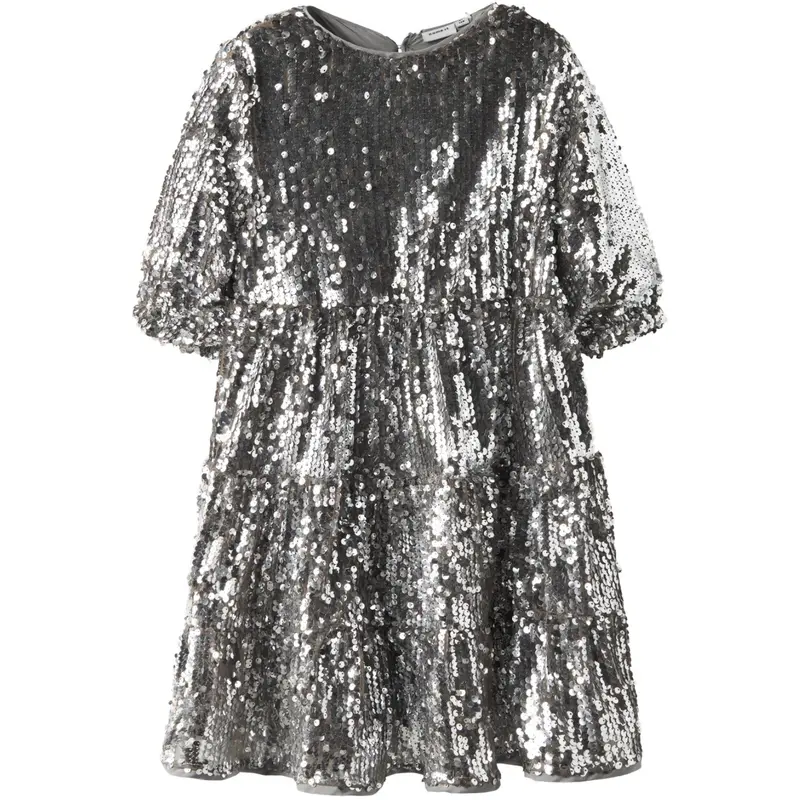 Name It Silver Nkfriscing 3/4 Sl Dress 1