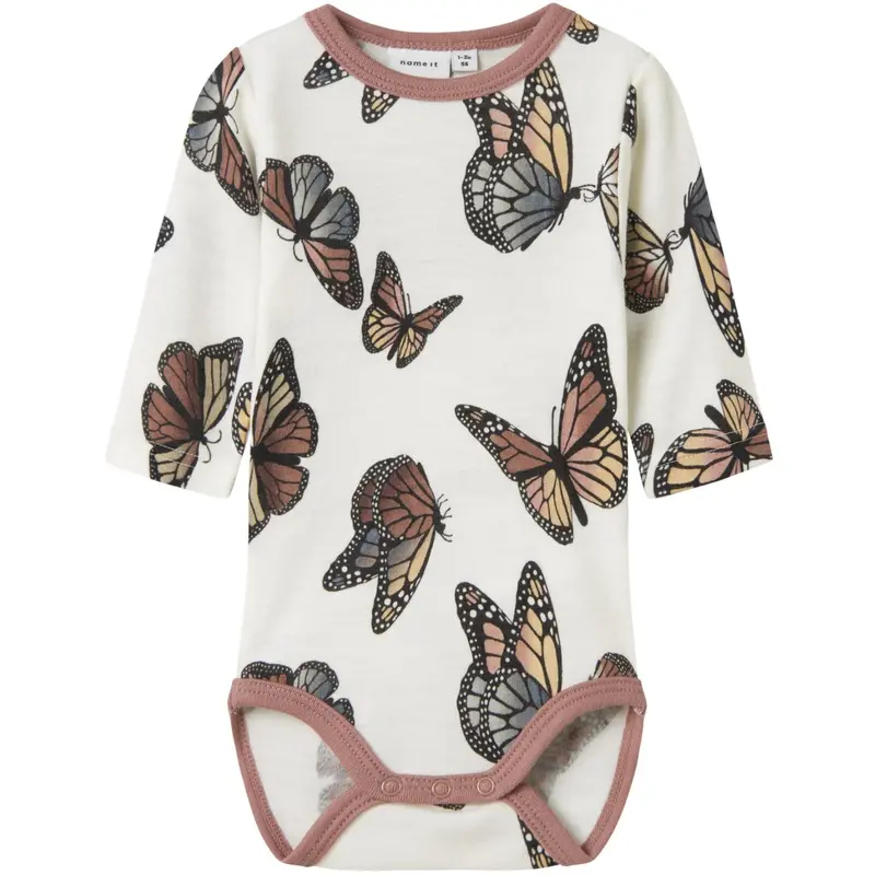 Name It Snow White Butterfly Nbfwillitus Wool Ls Body 1