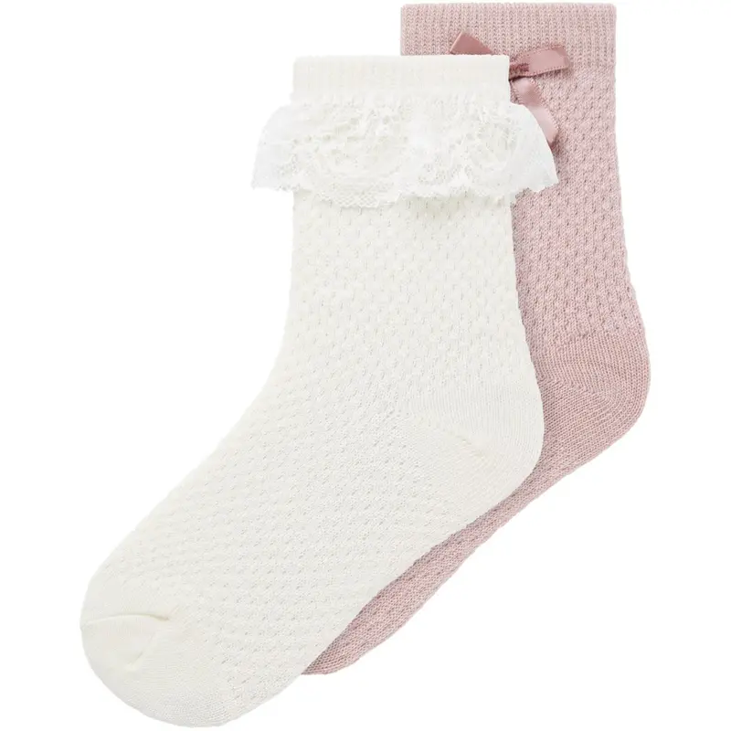 Name It Snow White Nmfwakma Wo/Bl Structure 2P Socks 1