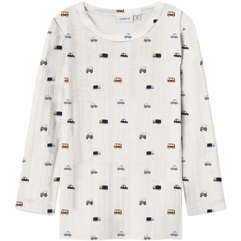 Name It Snow White Small Cars Nmmwang Wool Needle Ls Top Noos 1