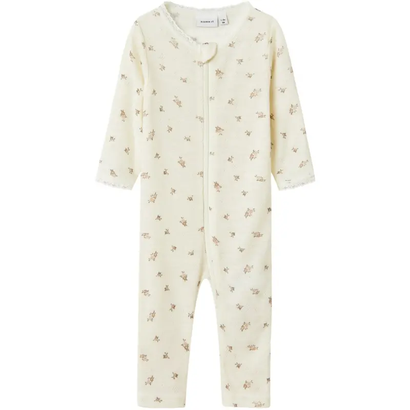 Name It Snow White Small Flowers Nbfwang Wool Needle Nightsuit Noos 1