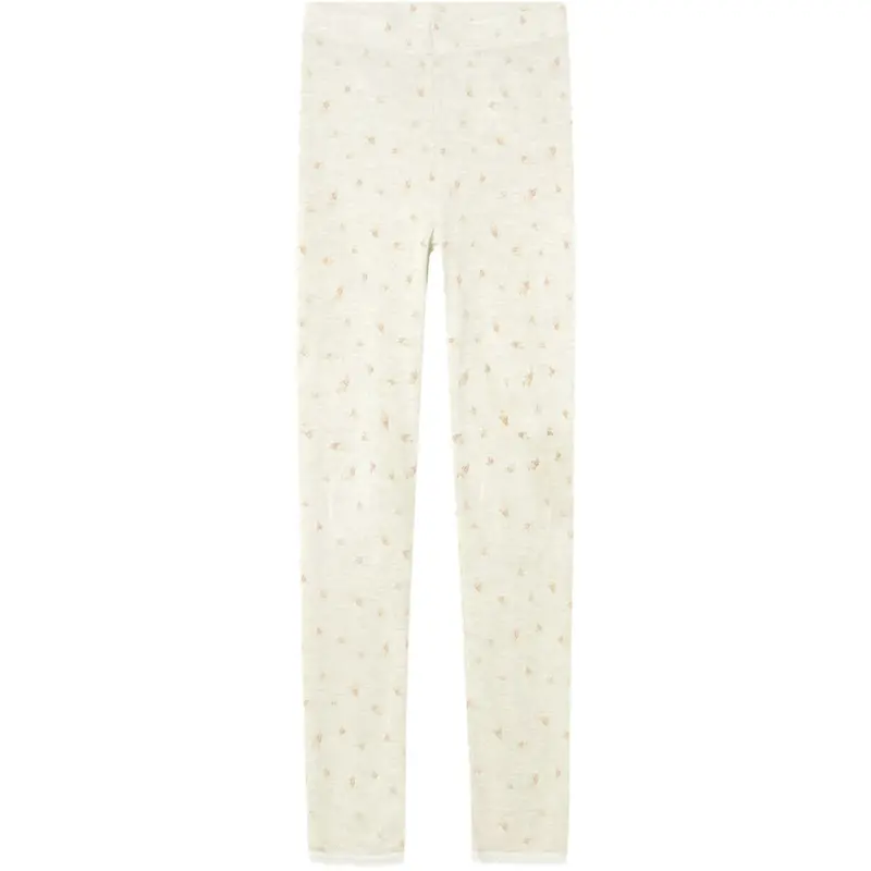 Name It Snow White Small Flowers Nkfwang Wool Needle Leggings 1