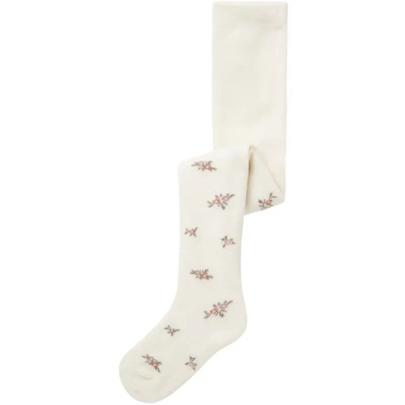 Name It Snow White Small Flowers Nmfwak Wo/Bl Tights Aoj 1