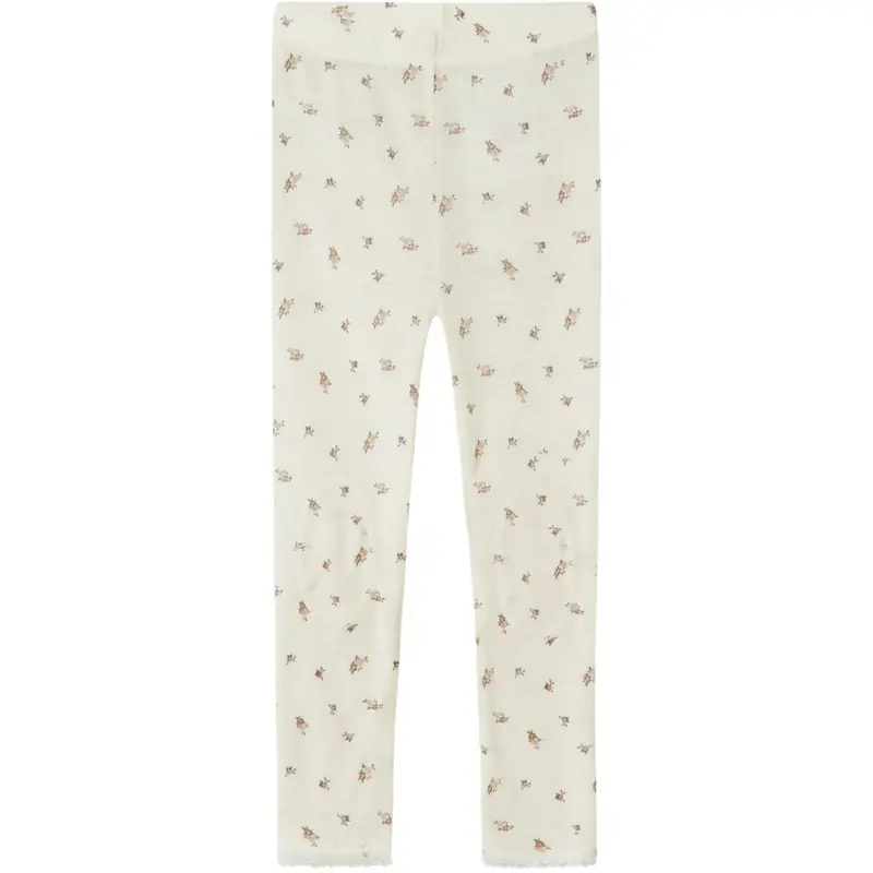 Name It Snow White Small Flowers Nmfwang Wool Needle Leggings Noos 1