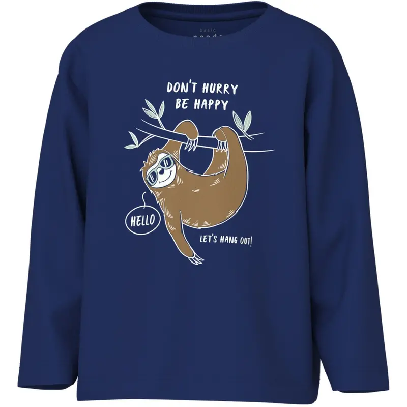 Name It Sodalite Blue Sloth Nmmvagno Ls Loose Top 1