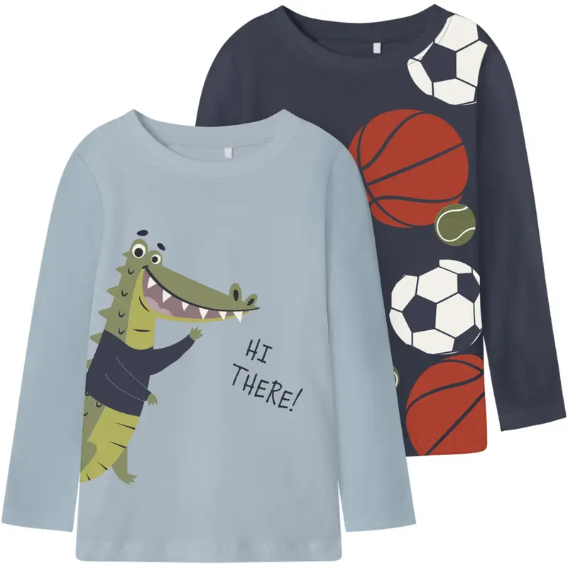 Name It Sterling Blue Nmmkingston 2P Ls Nreg Top Pb 1