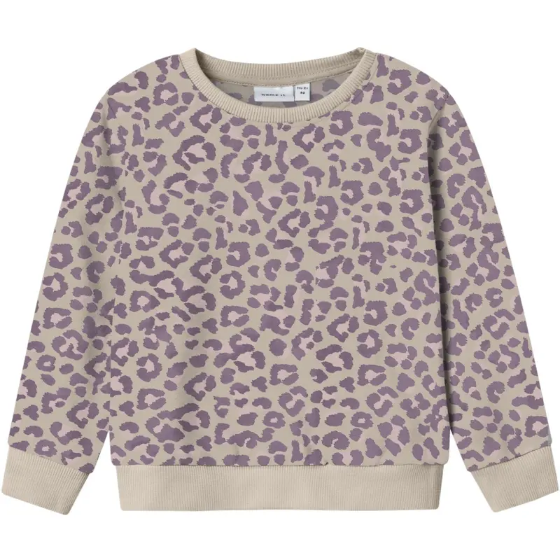 Name It Summer Sand Leo Nmfdavina Ls Sweat Fleece Bru Noos 1