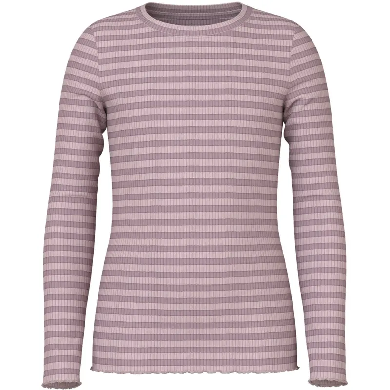 Name It Toadstool Burnished Lilac Nkfvemma Ls Slim Top 1