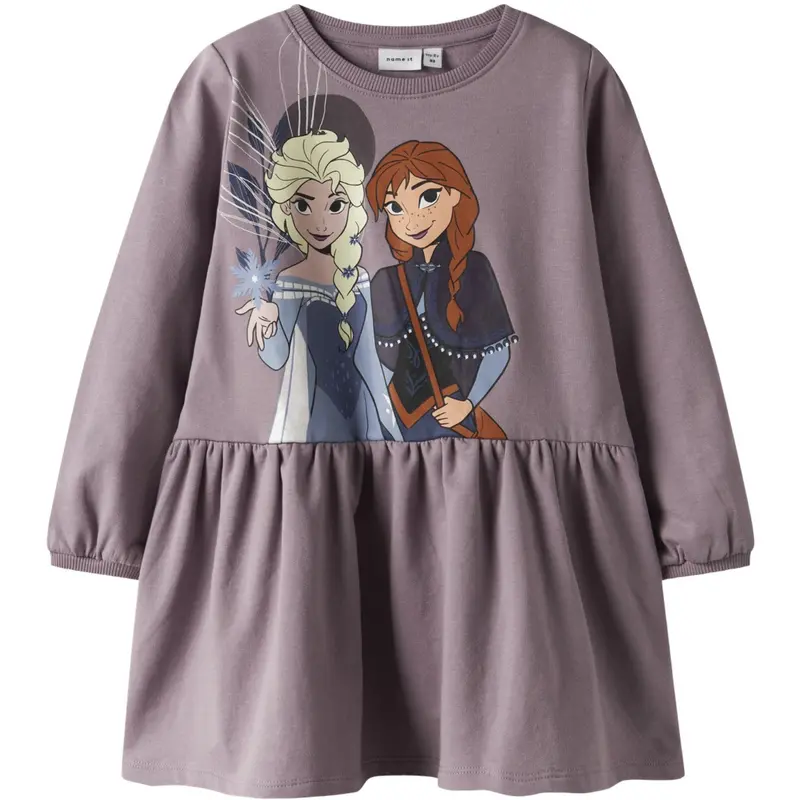 Name It Toadstool Front Nmfaposa Frozen Ls Swe Dress Bru Wdi 1