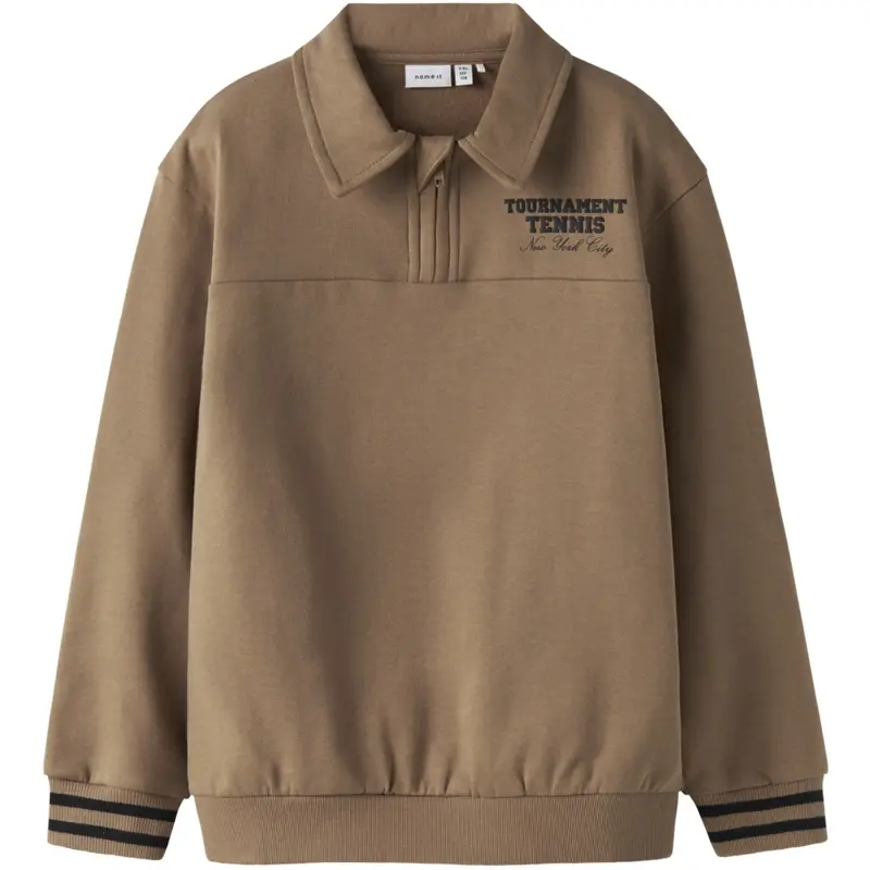 Name It Toasted Coconut Nkmtrent Ls Nreg Sweat Polo Bru 1