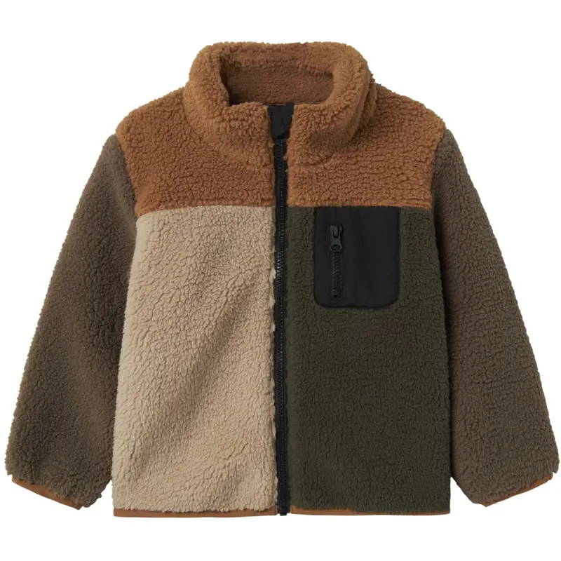 Name It Toasted Coconut Nmmmonico Teddy Jacket Block 1