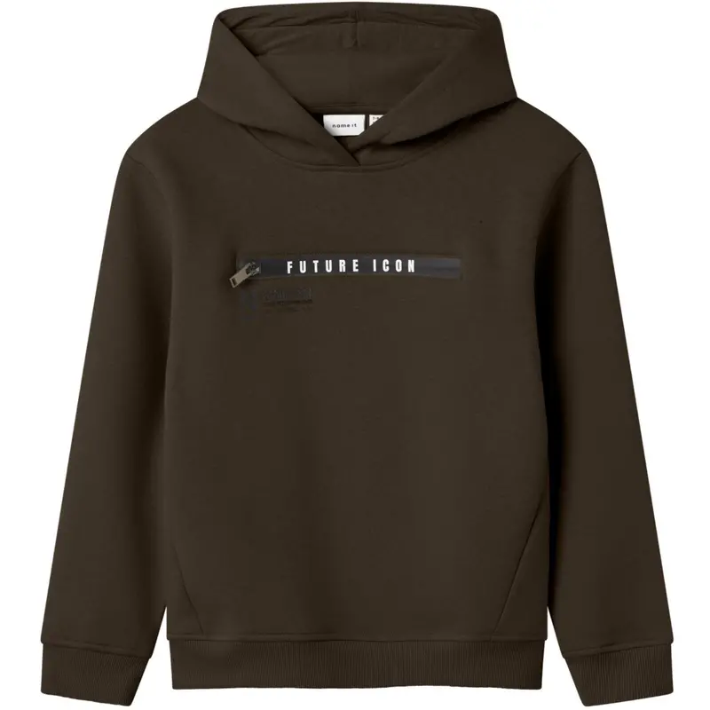 Name It Turkish Coffee Nkmleonas Ls Nreg Sweat Wh Bru 1