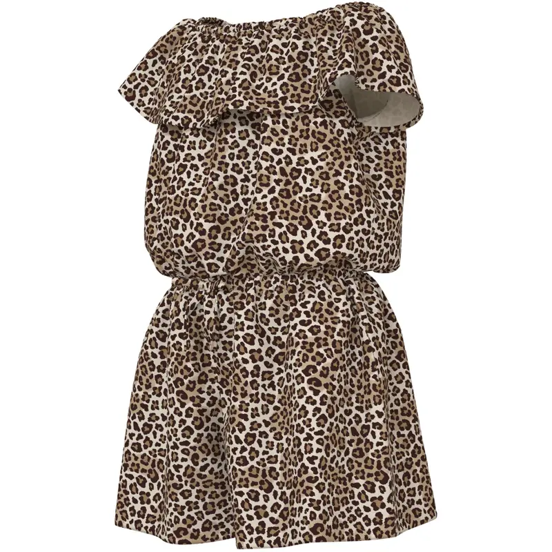 Name It Turtledove Leopard Nkfvinaya Ss Playsuit Fffff Noos 1