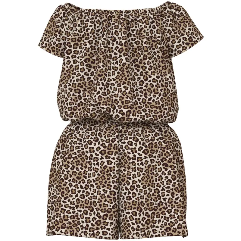 Name It Turtledove Leopard Nkfvinaya Ss Playsuit Fffff Noos 2