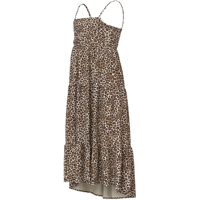 Name It Turtledove Leopard Nkfvinaya Strap Maxi Dress 1