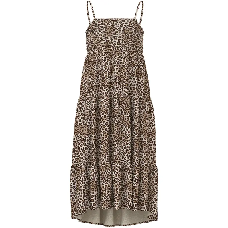 Name It Turtledove Leopard Nkfvinaya Strap Maxi Dress 3