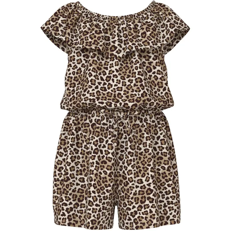 Name It Turtledove Leopard Nmfvinaya Ss Playsuit 1