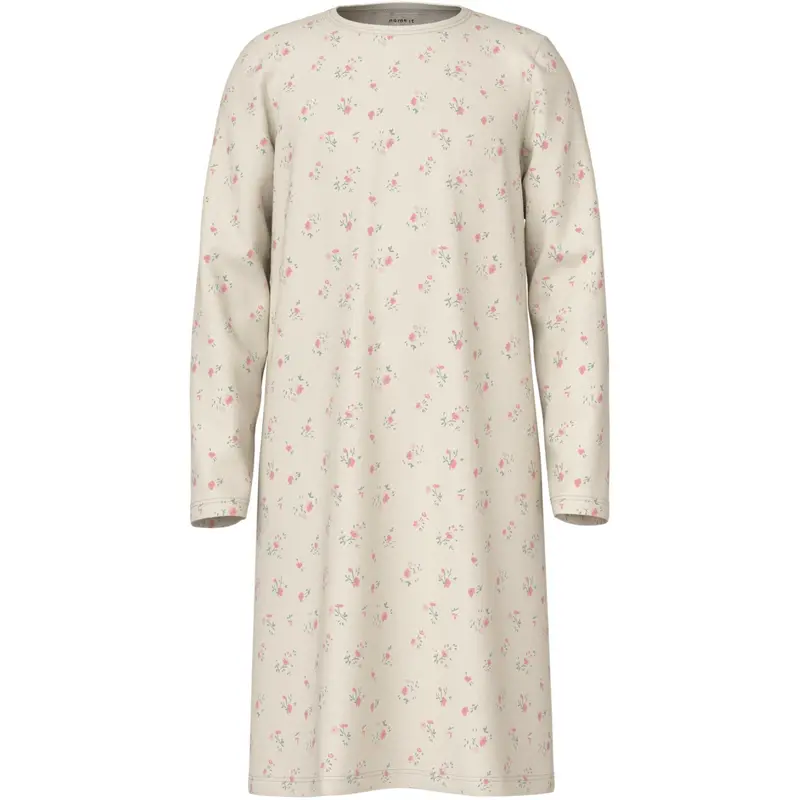 Name It Turtledove Nkfnightgown Flower Noos 1