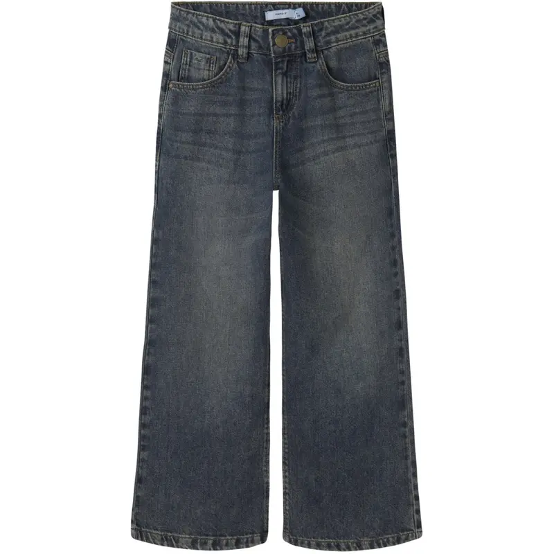 Name It Vintage Dark Blue Denim Nkfrose Wide Jeans 5529-Be Noos 1